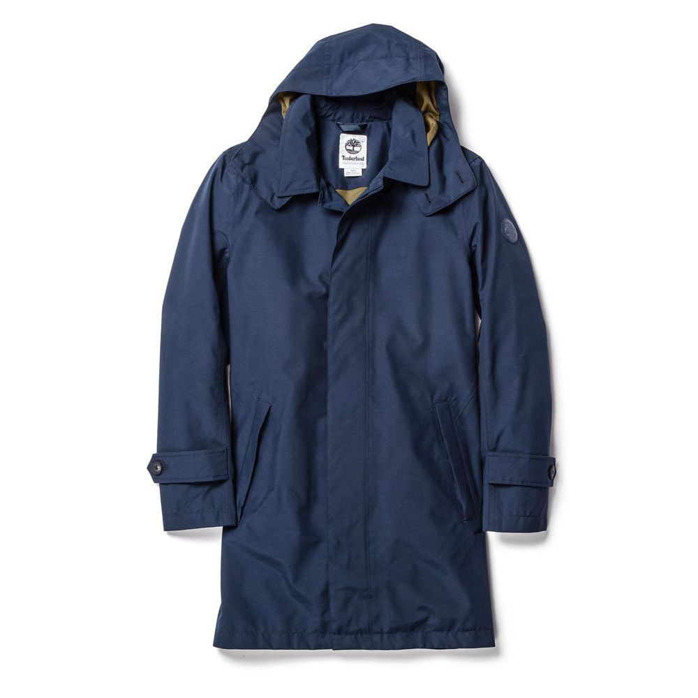 Timberland Mens Jackets Doubletop Mountain Waterproof Raincoat - Navy - India HW0536897